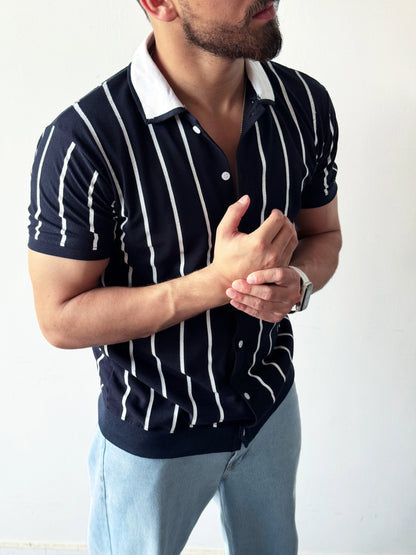 Summer Striped - Old Money Polo T-Shirt